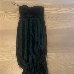 NBD Strapless Black and Green Dress